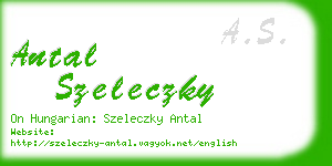 antal szeleczky business card